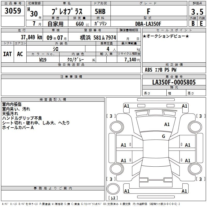 SUBARU PLEO PLUS