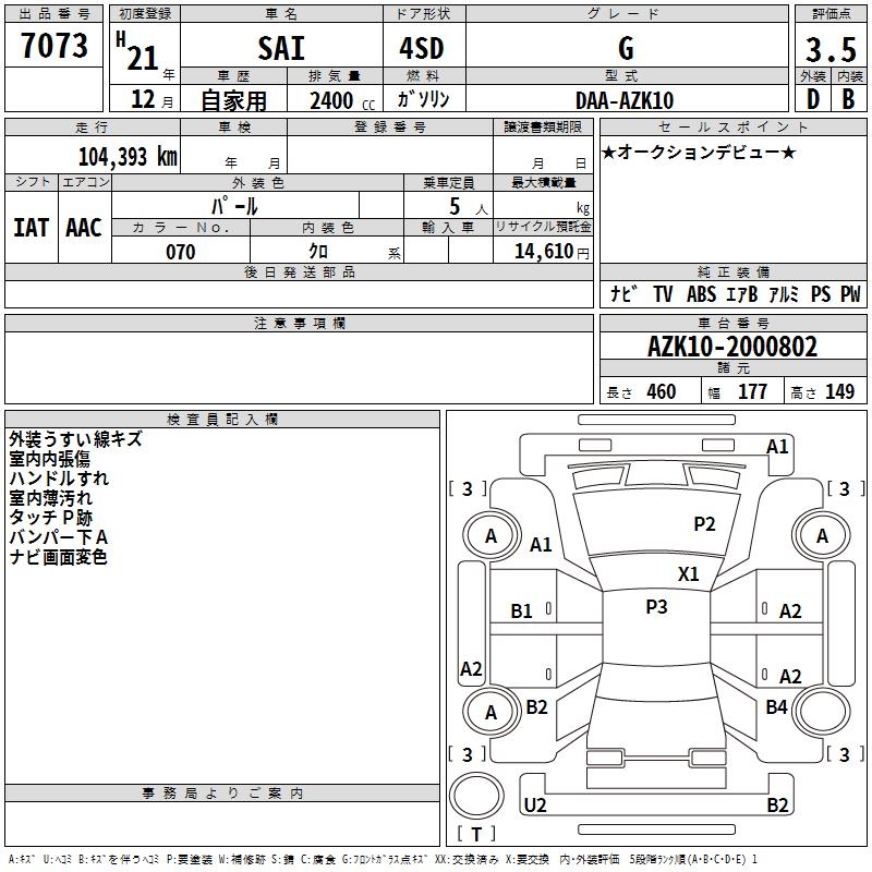 TOYOTA SAI