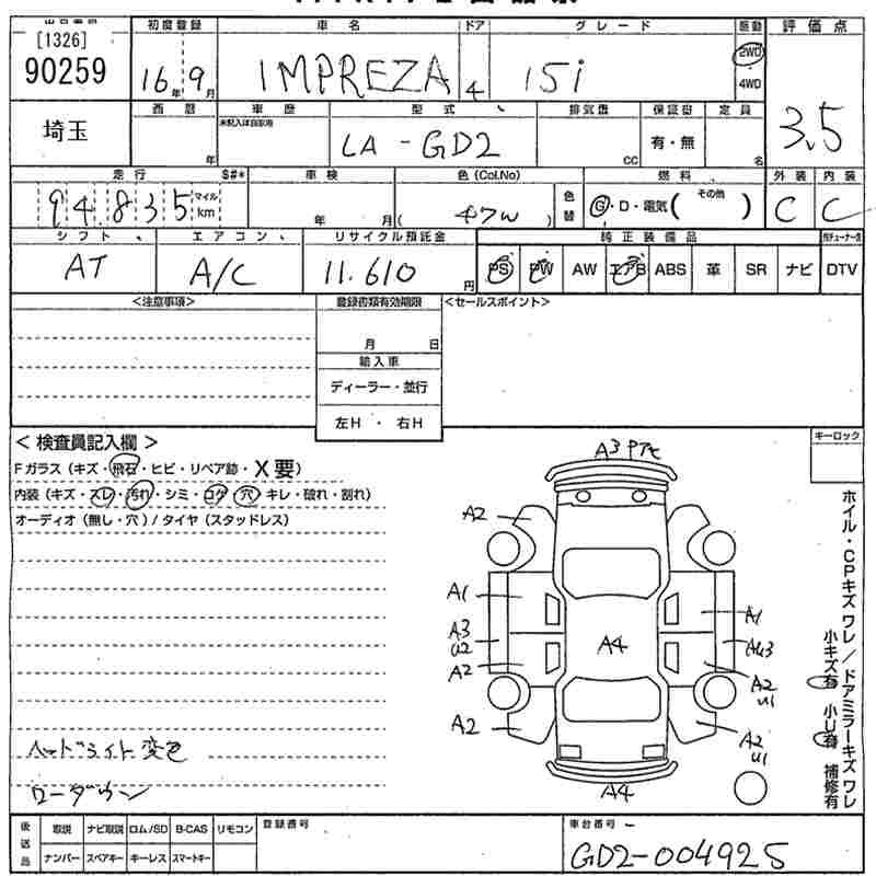 SUBARU IMPREZA
