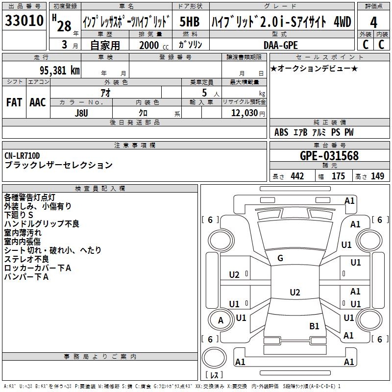 SUBARU XV