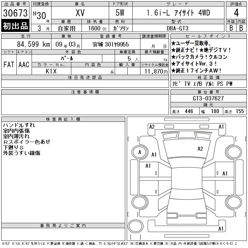 SUBARU XV