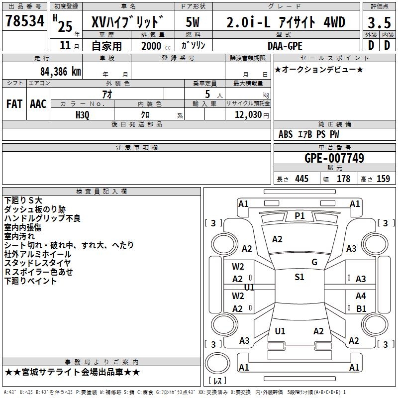 SUBARU XV