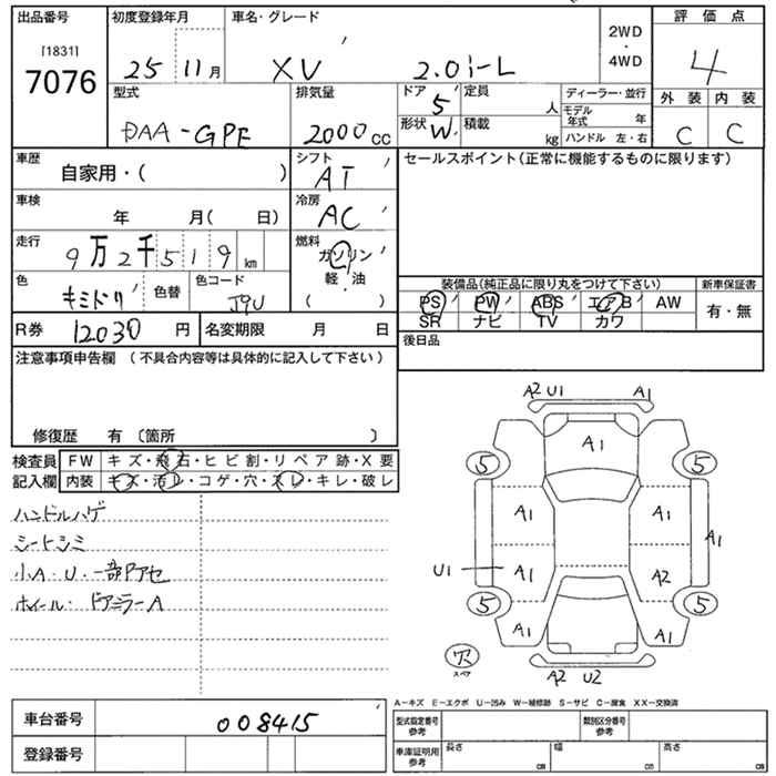SUBARU XV