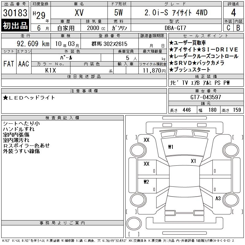 SUBARU XV