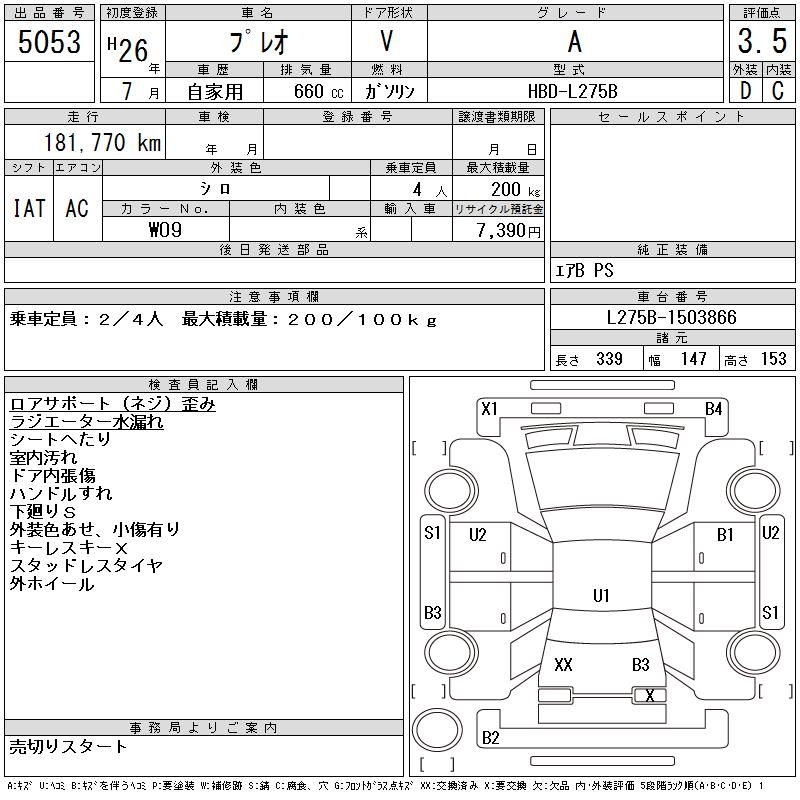 SUBARU PLEO