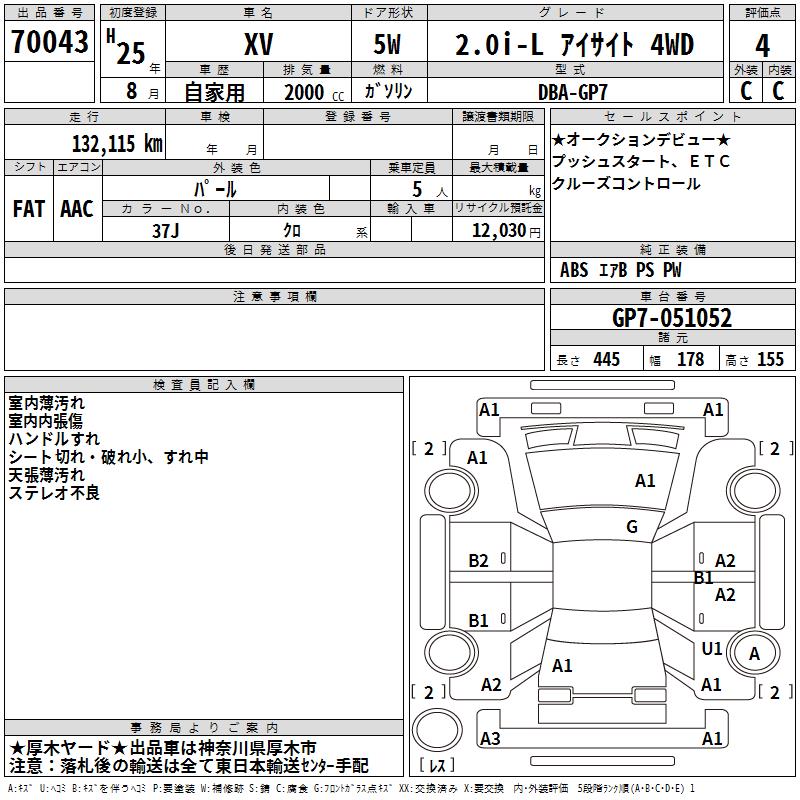 SUBARU XV