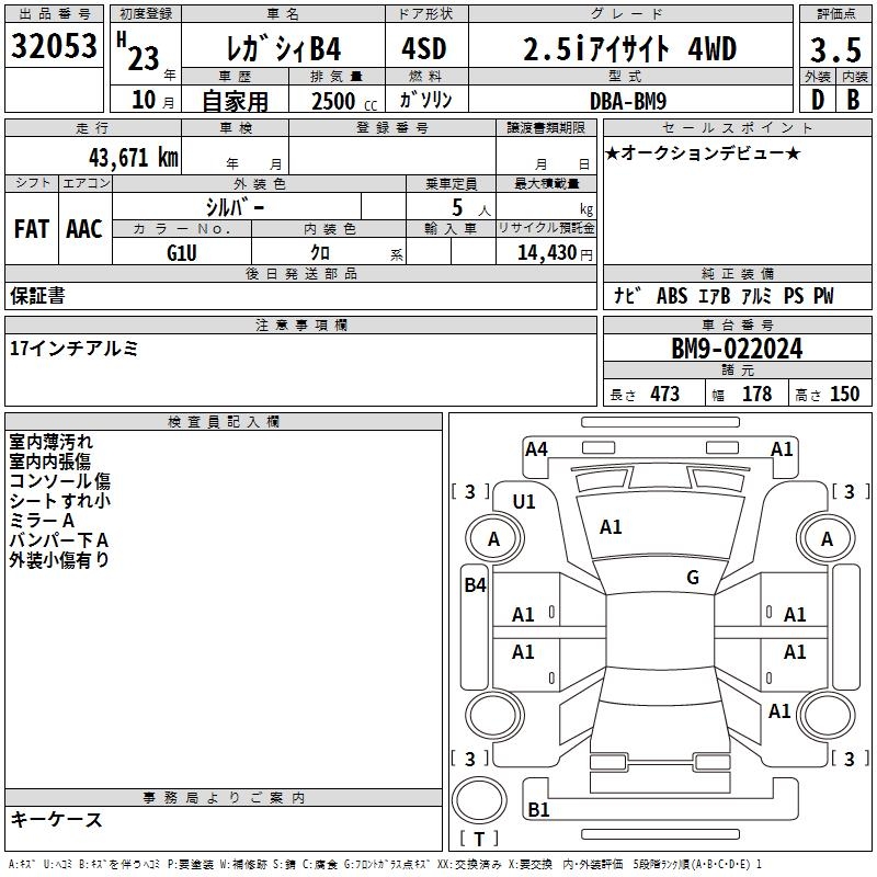 SUBARU LEGACY B4