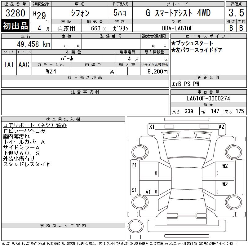 SUBARU CHIFFON
