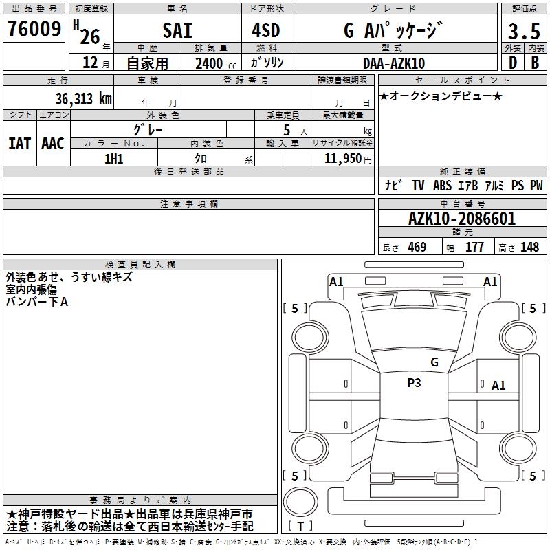 TOYOTA SAI
