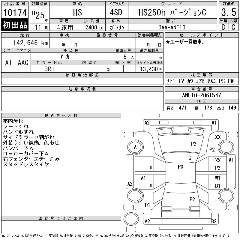 LEXUS HS250H