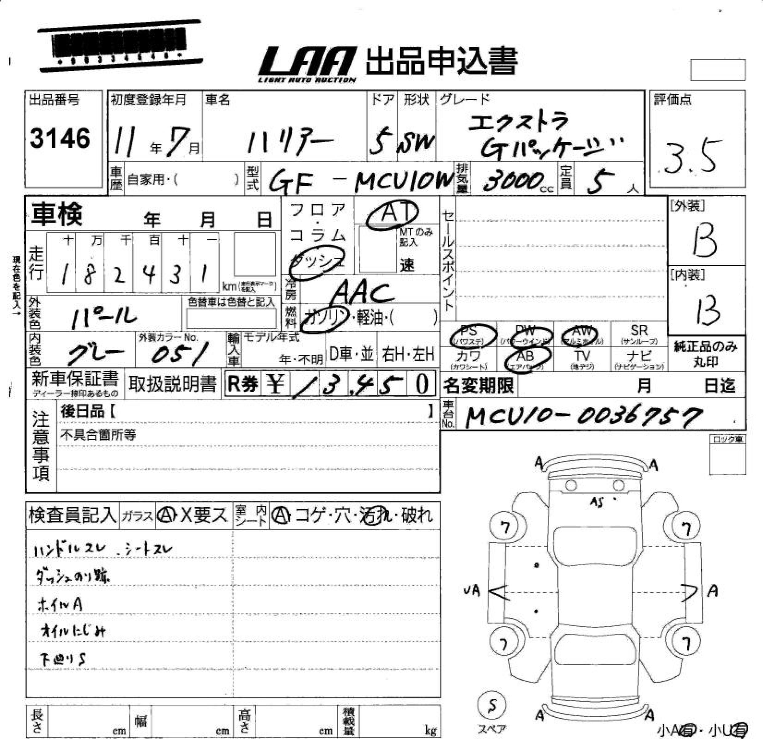 TOYOTA HARRIER