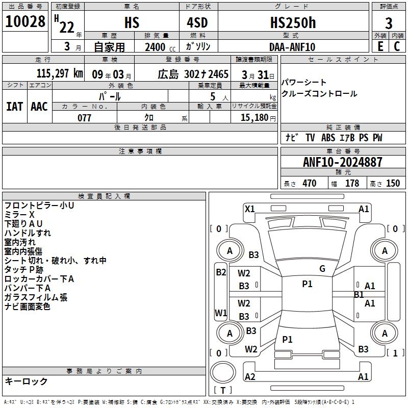 LEXUS HS250H