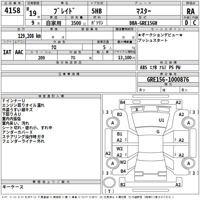 TOYOTA BLADE