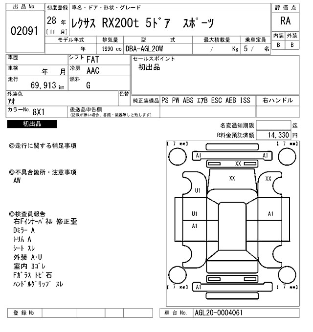 LEXUS RX200T