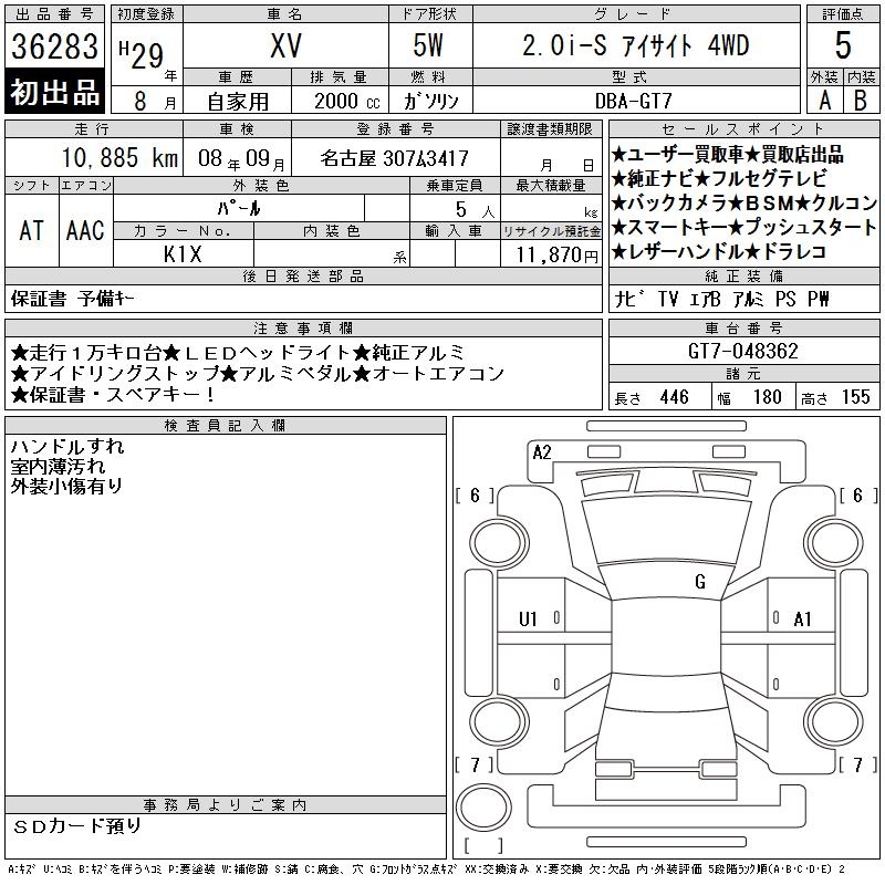 SUBARU XV