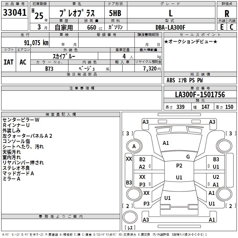 SUBARU PLEO PLUS
