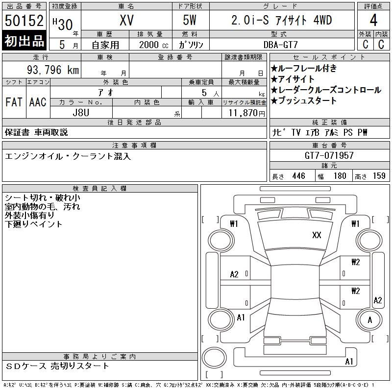SUBARU XV