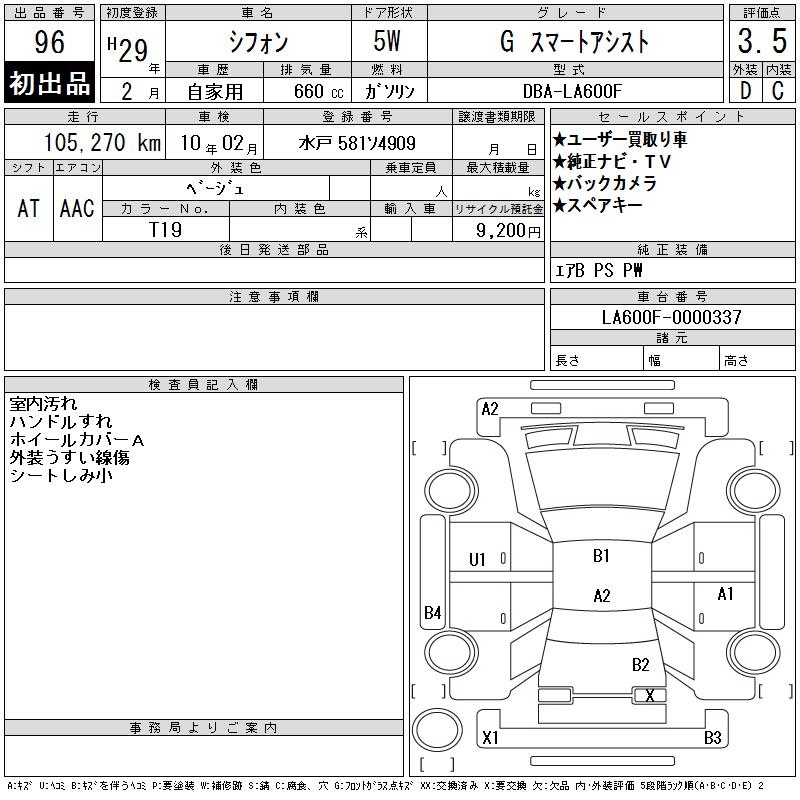 SUBARU CHIFFON
