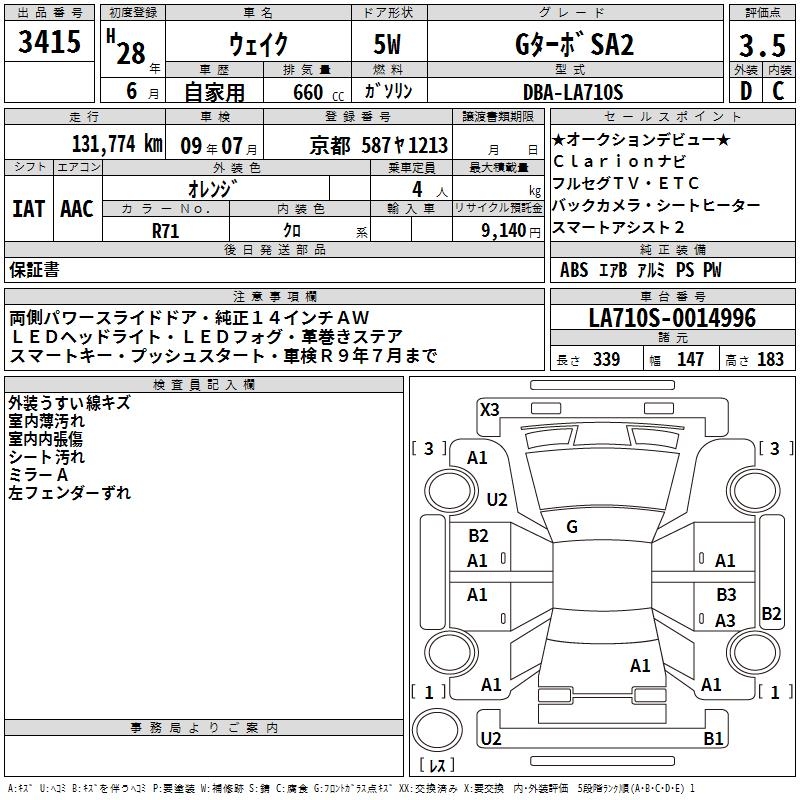 DAIHATSU WAKE