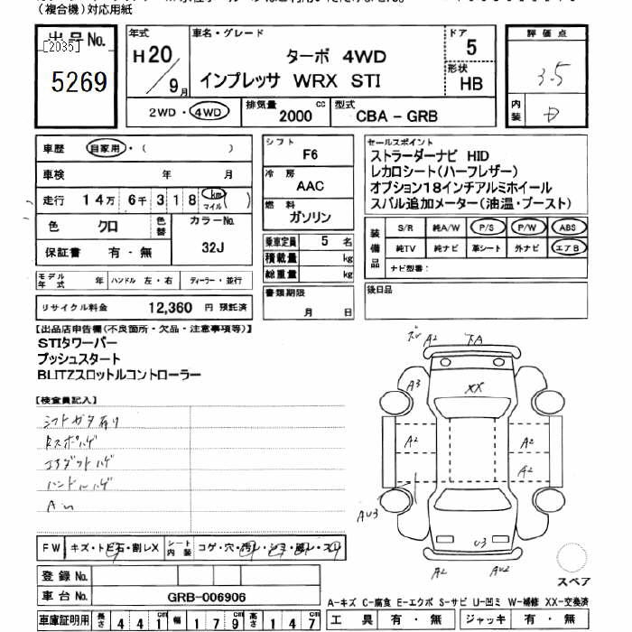 SUBARU IMPREZA WRX STI