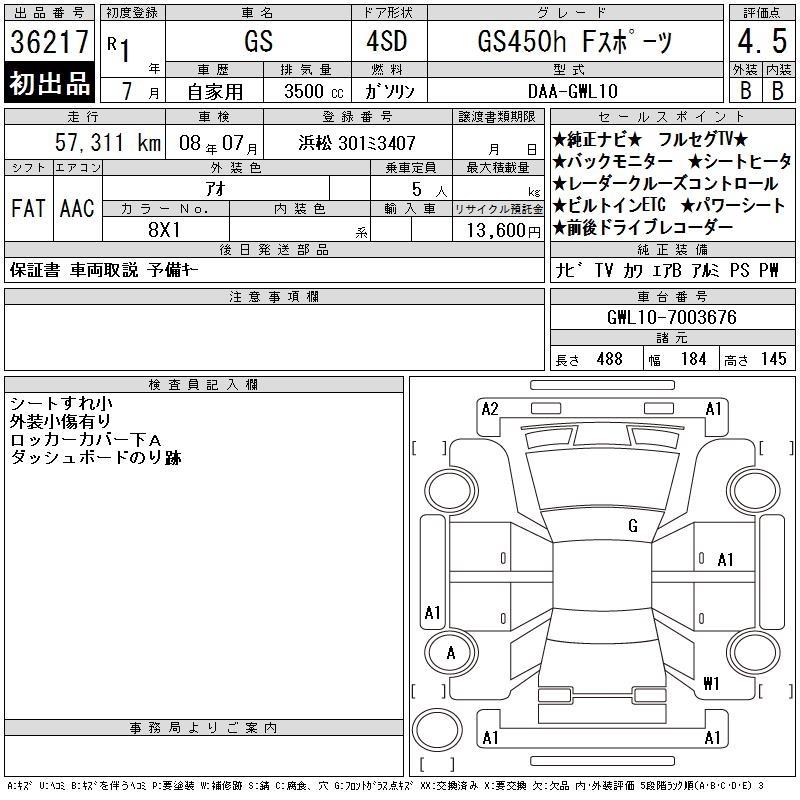 LEXUS GS450H