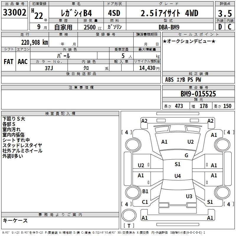 SUBARU LEGACY B4