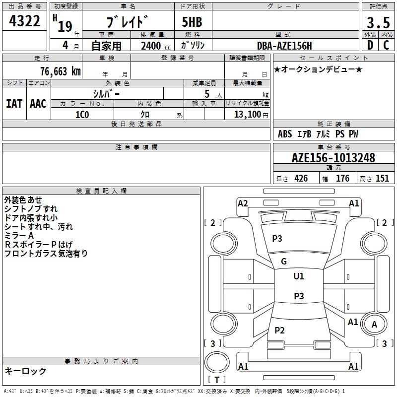 TOYOTA BLADE