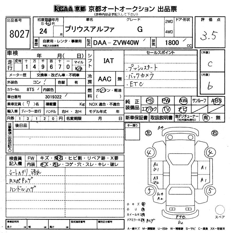 TOYOTA PRIUS ALPHA