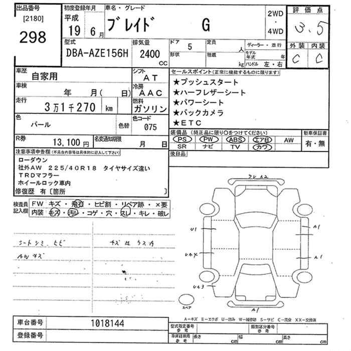 TOYOTA BLADE