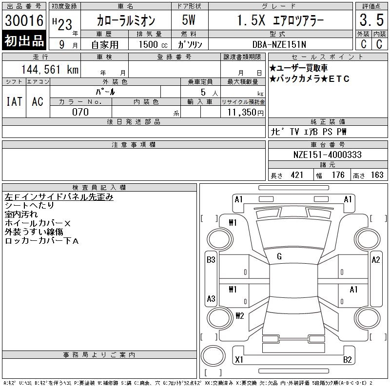 TOYOTA COROLLA RUMION