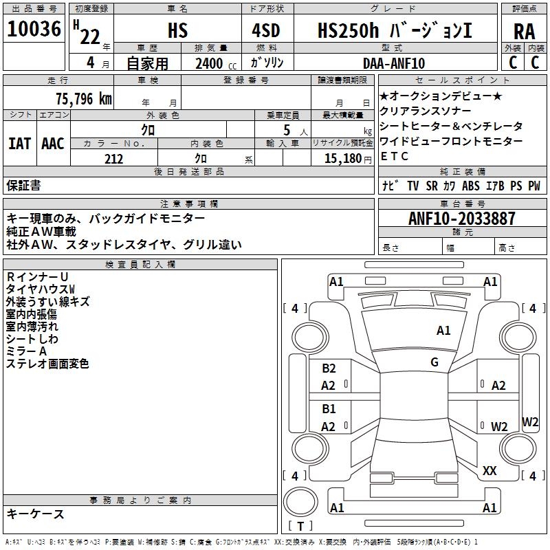 LEXUS HS250H