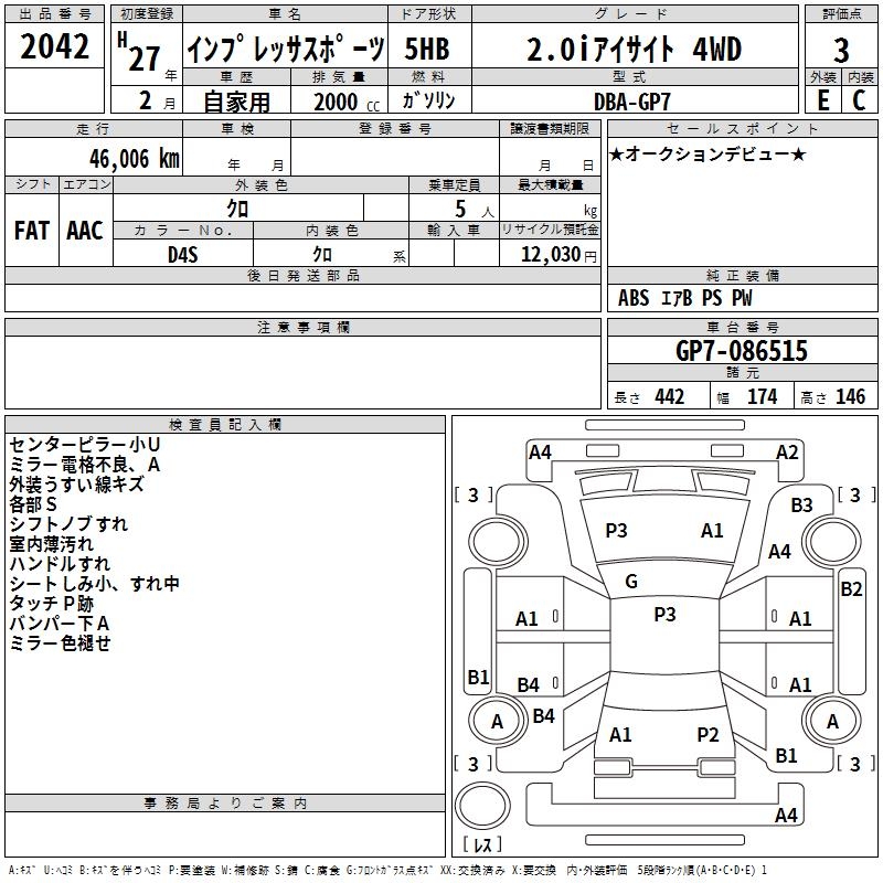 SUBARU XV
