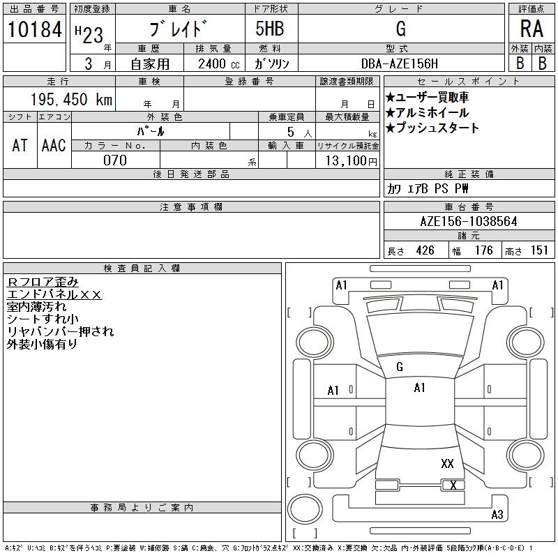 TOYOTA BLADE