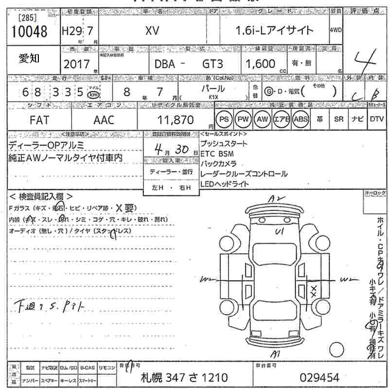 SUBARU XV