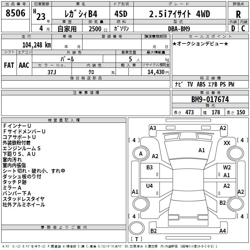 SUBARU LEGACY B4