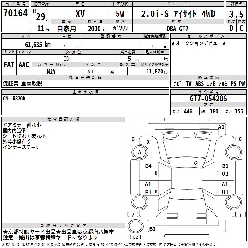 SUBARU XV