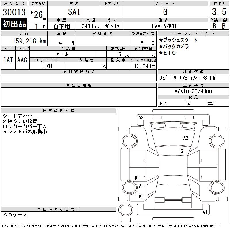 TOYOTA SAI