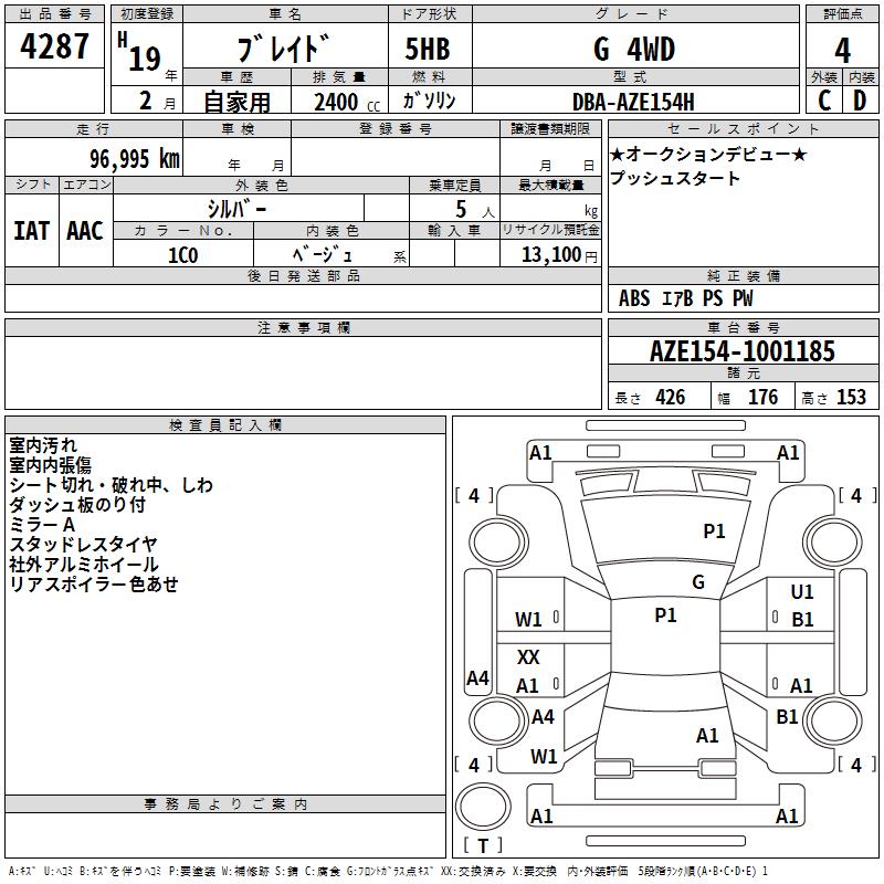 TOYOTA BLADE