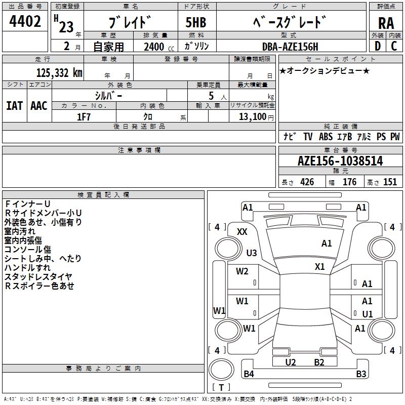TOYOTA BLADE