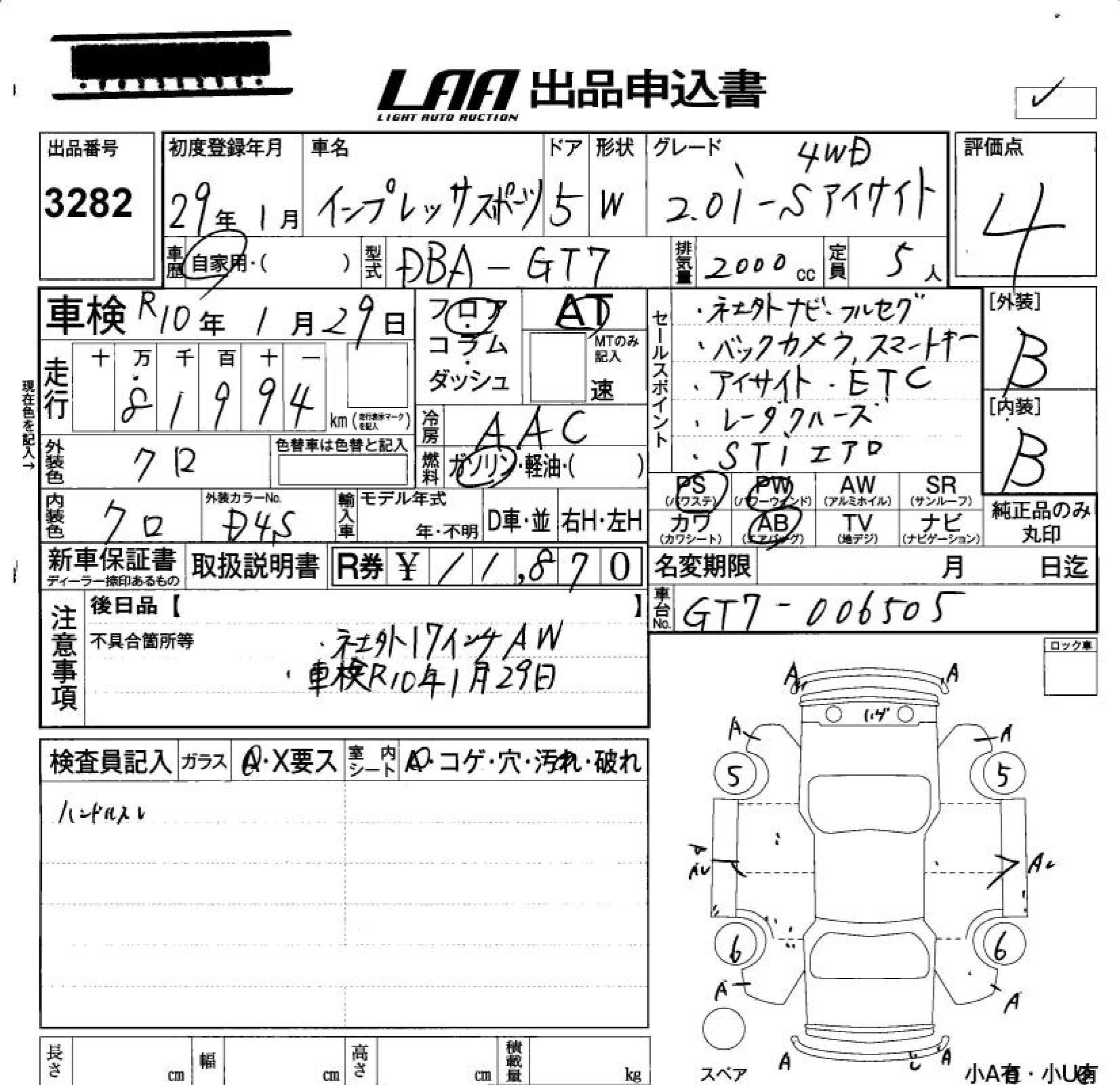 SUBARU XV