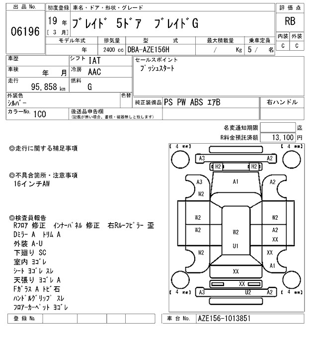 TOYOTA BLADE