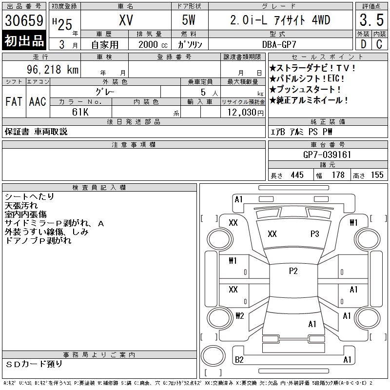 SUBARU XV