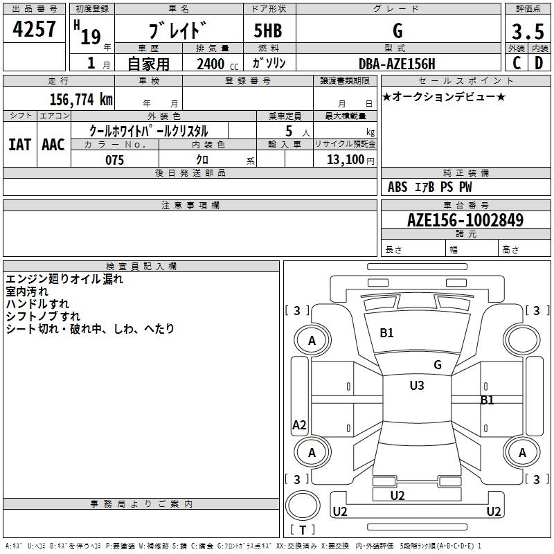 TOYOTA BLADE