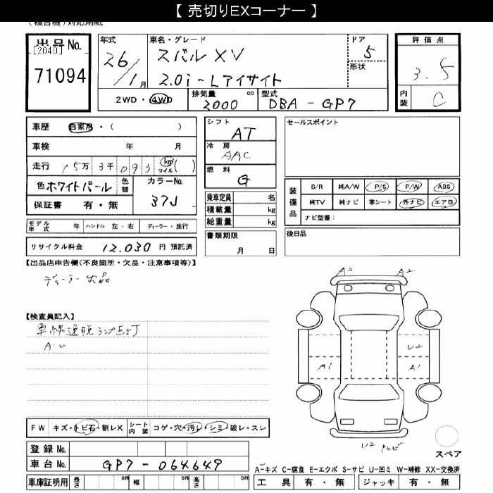SUBARU XV
