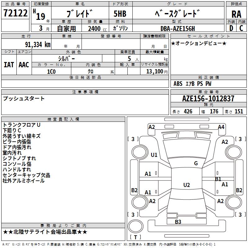 TOYOTA BLADE