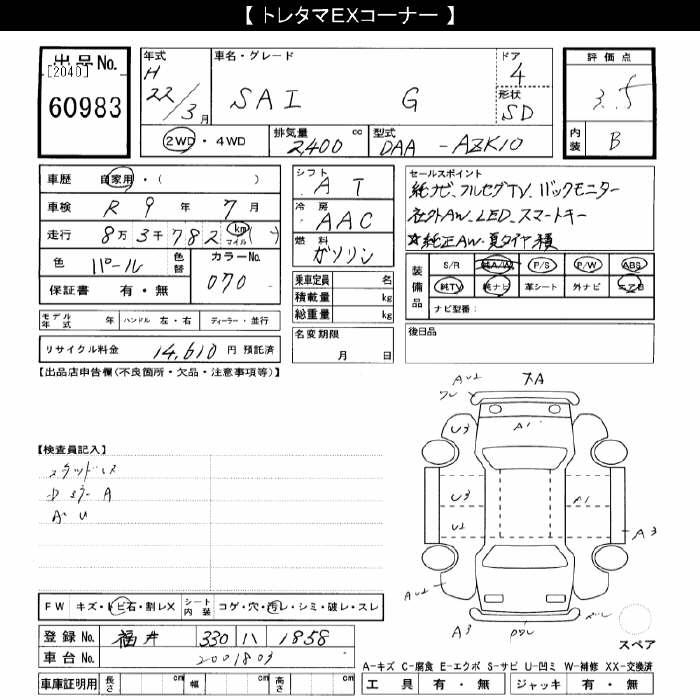 TOYOTA SAI