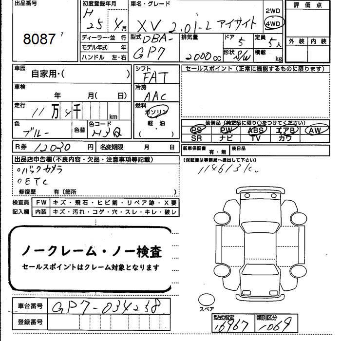 SUBARU XV