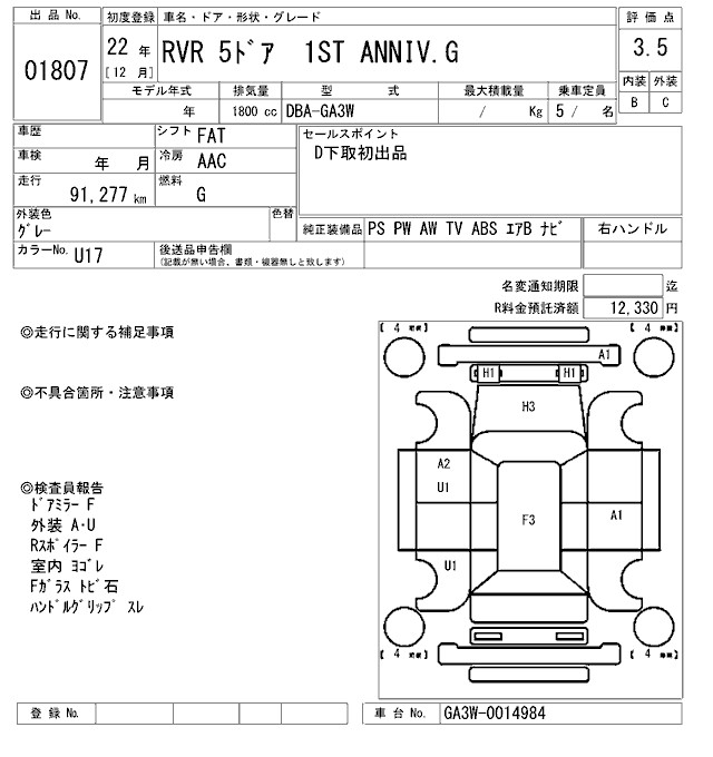 MITSUBISHI RVR