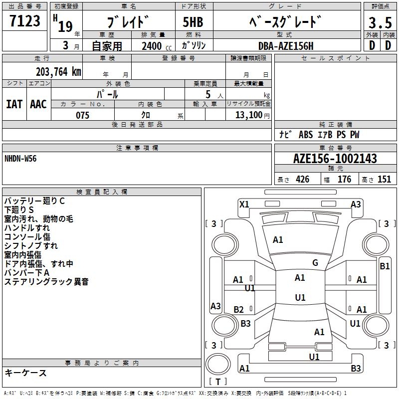 TOYOTA BLADE