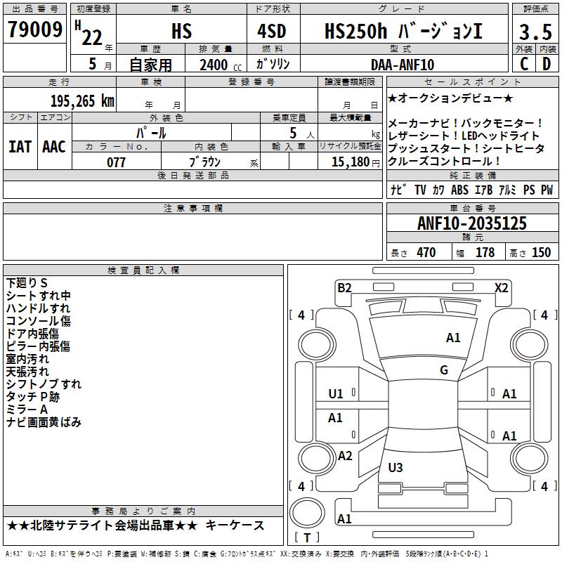 LEXUS HS250H